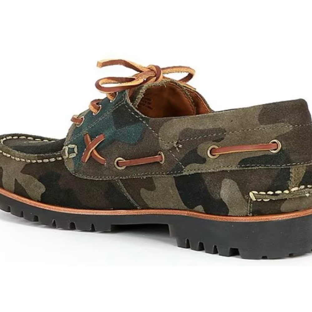 Men’s Polo Ralph Lauren Ranger Deck” Camo Suede Loafer NWT NIB Size 8.5W - Picture 3 of 15